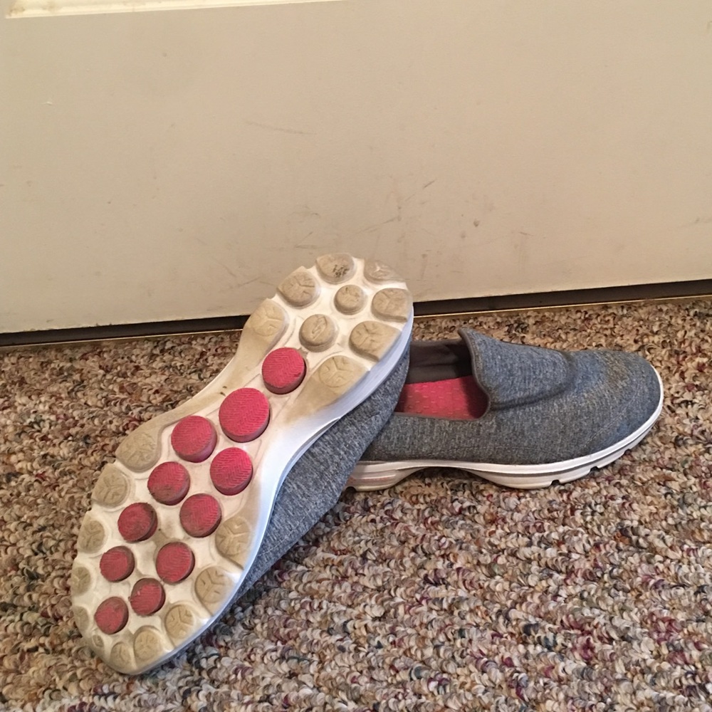 Sketcher grey slip I s with memory foam soles